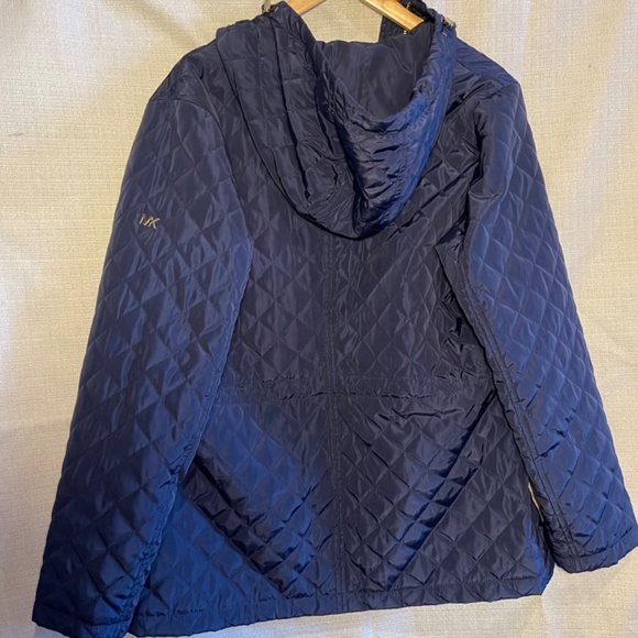 Michael Kors Blue Large Windbreaker zip up jacket puffer - Picture 3 of 11